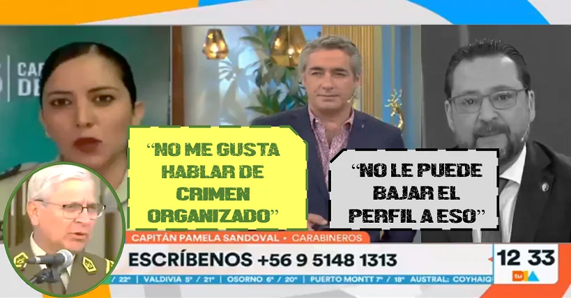 Canal 13 censura opinión de ex PDI Carlos Collao tras aclaración de Carabineros de dichos del Director Ricardo Yañez sobre crimen organizado canal 13 censura carlos collao carabineros general yañez