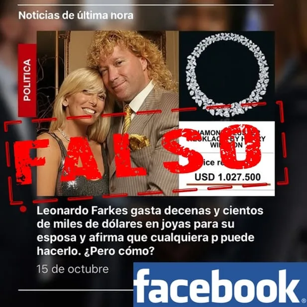 leonardo farkas gasta decenas dolares joyas para su esposa falso