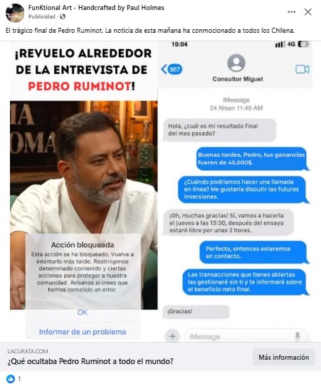 tragico final de pedro ruminot